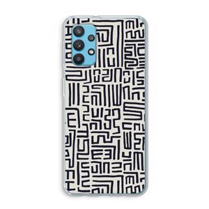 CaseCompany Moroccan Print: Samsung Galaxy A32 4G Transparant Hoesje