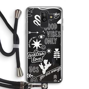 CaseCompany Good vibes: Samsung Galaxy J8 (2018) Transparant Hoesje met koord