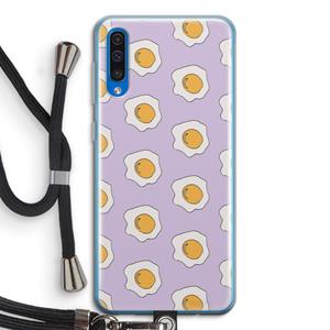 CaseCompany Bacon to my eggs #1: Samsung Galaxy A50 Transparant Hoesje met koord