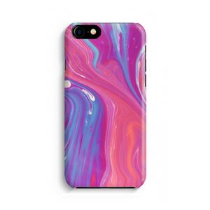 CaseCompany Paarse stroom: Volledig geprint iPhone SE 2020 Hoesje