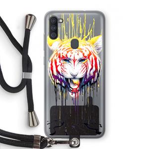 CaseCompany Fading: Samsung Galaxy A11 Transparant Hoesje met koord