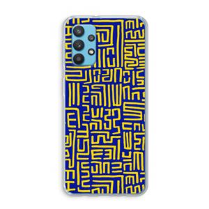 CaseCompany Majorelle Blue Print: Samsung Galaxy A32 4G Transparant Hoesje