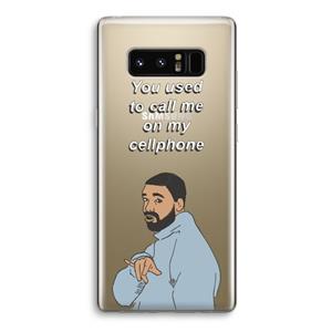 CaseCompany Hotline bling: Samsung Galaxy Note 8 Transparant Hoesje