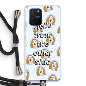CaseCompany Hello: Samsung Galaxy Note 10 Lite Transparant Hoesje met koord