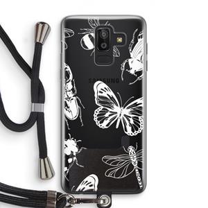 CaseCompany Tiny Bugs: Samsung Galaxy J8 (2018) Transparant Hoesje met koord