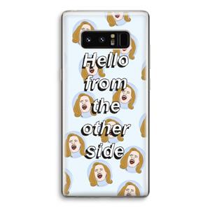 CaseCompany Hello: Samsung Galaxy Note 8 Transparant Hoesje