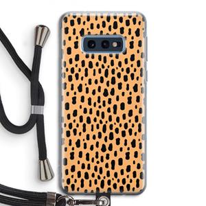 CaseCompany Panter: Samsung Galaxy S10e Transparant Hoesje met koord