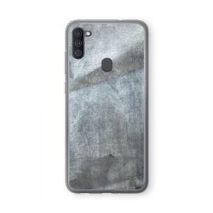 CaseCompany Grey Stone: Samsung Galaxy A11 Transparant Hoesje