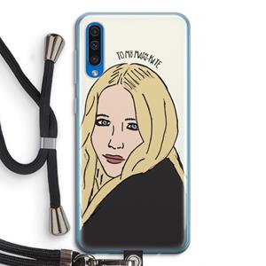 CaseCompany Mary Kate: Samsung Galaxy A50 Transparant Hoesje met koord