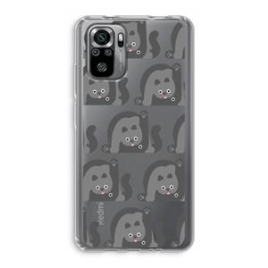 CaseCompany Cats: Xiaomi Redmi Note 10S Transparant Hoesje