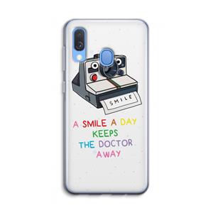CaseCompany Smile: Samsung Galaxy A40 Transparant Hoesje