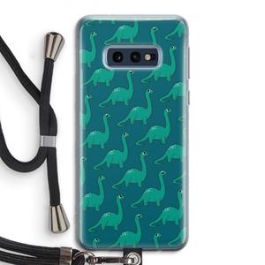 CaseCompany Diplodocus: Samsung Galaxy S10e Transparant Hoesje met koord