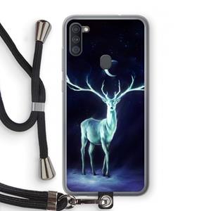 CaseCompany Nightbringer: Samsung Galaxy A11 Transparant Hoesje met koord