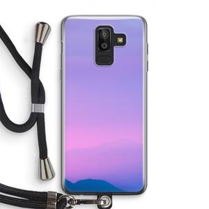 CaseCompany Sunset pastel: Samsung Galaxy J8 (2018) Transparant Hoesje met koord