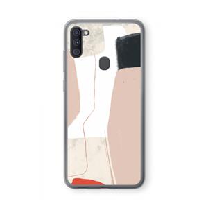 CaseCompany Lava: Samsung Galaxy A11 Transparant Hoesje