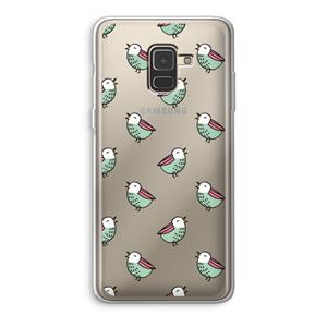 CaseCompany Vogeltjes: Samsung Galaxy A8 (2018) Transparant Hoesje