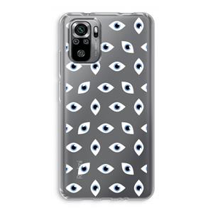 CaseCompany Eyes pattern: Xiaomi Redmi Note 10S Transparant Hoesje