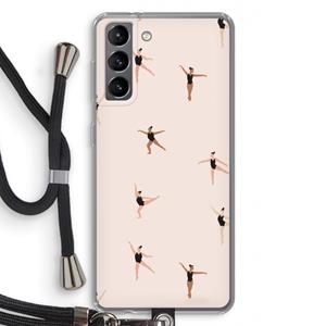 CaseCompany Dancing #1: Samsung Galaxy S21 Transparant Hoesje met koord