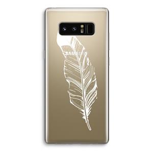 CaseCompany Pluim: Samsung Galaxy Note 8 Transparant Hoesje