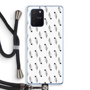 CaseCompany Pluimen: Samsung Galaxy Note 10 Lite Transparant Hoesje met koord