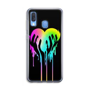 CaseCompany Hold My Heart: Samsung Galaxy A40 Transparant Hoesje