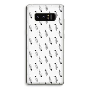 CaseCompany Pluimen: Samsung Galaxy Note 8 Transparant Hoesje