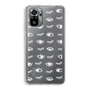 CaseCompany Eye pattern #3: Xiaomi Redmi Note 10S Transparant Hoesje