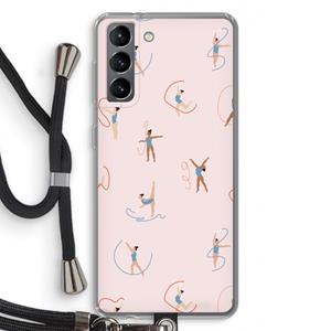 CaseCompany Dancing #3: Samsung Galaxy S21 Transparant Hoesje met koord