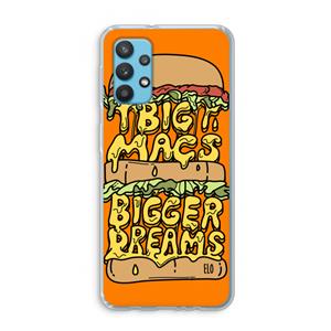 CaseCompany Big Macs Bigger Dreams: Samsung Galaxy A32 4G Transparant Hoesje