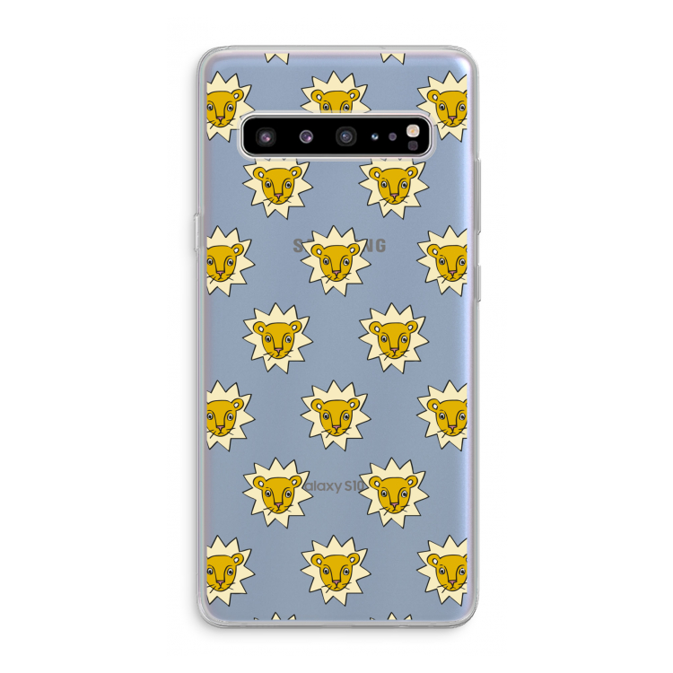CaseCompany Leeuwenkoppen: Samsung Galaxy S10 5G Transparant Hoesje