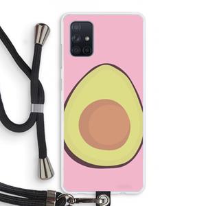 CaseCompany Avocado: Samsung Galaxy A71 Transparant Hoesje met koord