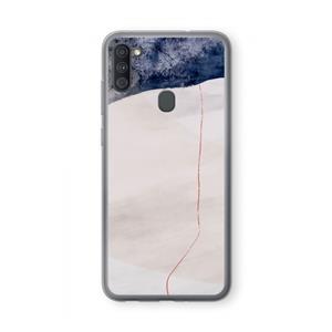 CaseCompany Stone White: Samsung Galaxy A11 Transparant Hoesje