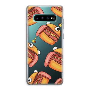 CaseCompany Hamburger: Samsung Galaxy S10 Plus Transparant Hoesje
