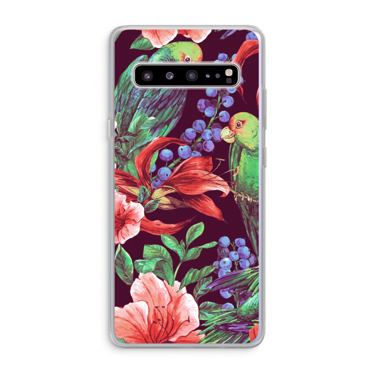 CaseCompany Papegaaien: Samsung Galaxy S10 5G Transparant Hoesje