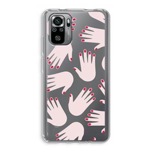 CaseCompany Hands pink: Xiaomi Redmi Note 10S Transparant Hoesje