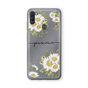 CaseCompany Daisies: Samsung Galaxy A11 Transparant Hoesje