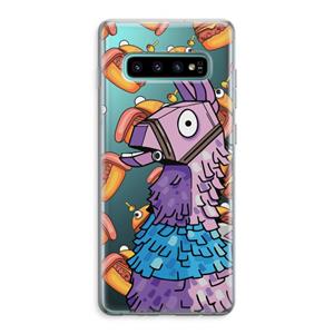 CaseCompany Loot Burger: Samsung Galaxy S10 Plus Transparant Hoesje