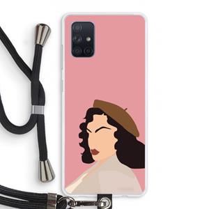 CaseCompany Confidence: Samsung Galaxy A71 Transparant Hoesje met koord