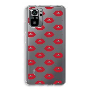 CaseCompany Lips: Xiaomi Redmi Note 10S Transparant Hoesje