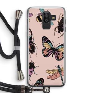 CaseCompany Tiny Bugs: Samsung Galaxy J8 (2018) Transparant Hoesje met koord