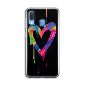 CaseCompany Melts My Heart: Samsung Galaxy A40 Transparant Hoesje