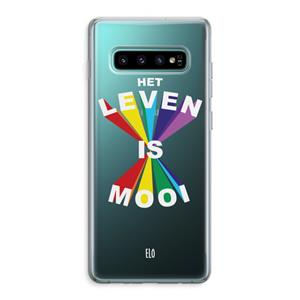 CaseCompany Het Leven Is Mooi: Samsung Galaxy S10 Plus Transparant Hoesje