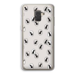 CaseCompany Miauw: Samsung Galaxy A8 (2018) Transparant Hoesje