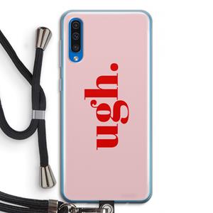 CaseCompany Ugh: Samsung Galaxy A50 Transparant Hoesje met koord