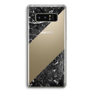CaseCompany Zwart marmer: Samsung Galaxy Note 8 Transparant Hoesje