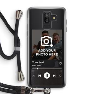 CaseCompany Music Player: Samsung Galaxy J8 (2018) Transparant Hoesje met koord