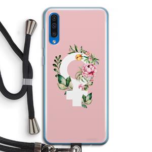 CaseCompany Venus: Samsung Galaxy A50 Transparant Hoesje met koord