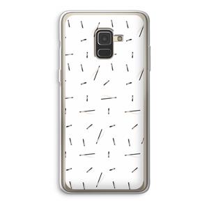 CaseCompany Hipster stripes: Samsung Galaxy A8 (2018) Transparant Hoesje
