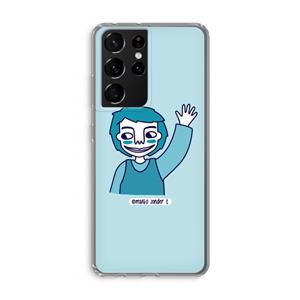 CaseCompany Zwaai: Samsung Galaxy S21 Ultra Transparant Hoesje