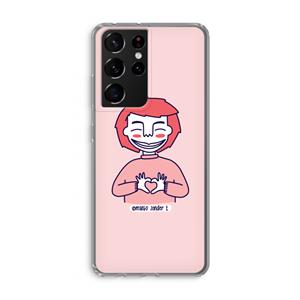 CaseCompany Hartje: Samsung Galaxy S21 Ultra Transparant Hoesje